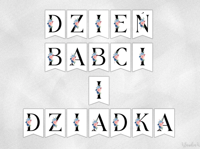 Dzień Babci i Dziadka - girlanda (PDF)