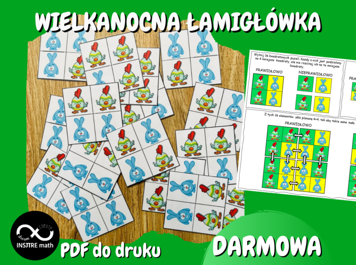 WIELKANOCNA ŁAMIGŁÓWKA. Darmowa logiczna łamigłówka na Wielkanoc.