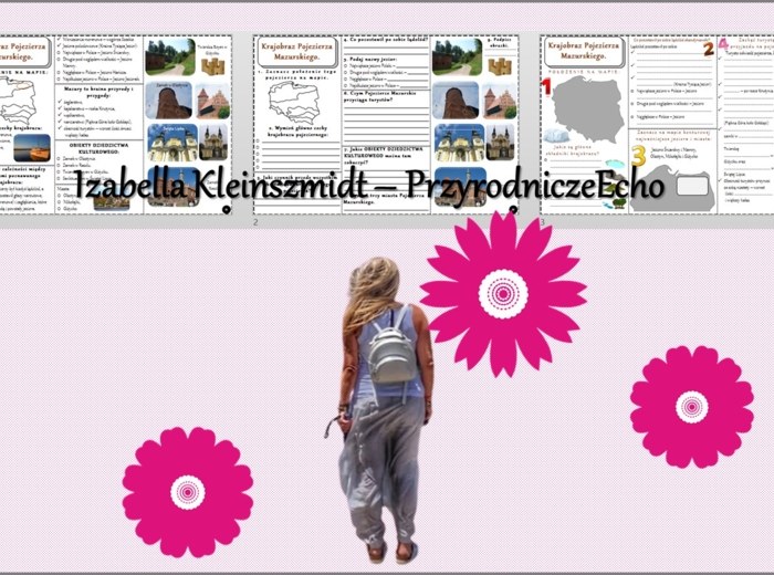 Minizestaw do tematu „Krajobraz Pojezierza Mazurskiego”– sketchnotka + karta pracy w pdf + gratisowy link do prezentacji multimedialnej niekomercyjnej wykonanej w genial.ly do indywidualnego pobrania i użycia do celów niekomercyjnych. Geografia 5, Dział 