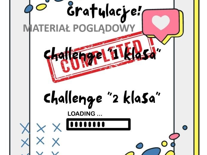 Wkładka do książki na zakończenie roku szkolnego, klasy 1-3