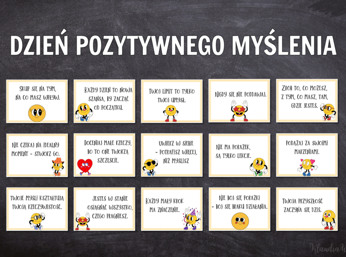 Dzień Pozytywnego Myślenia – gazetka szkolna