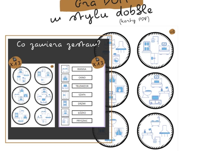 Gra w stylu dobble: dom