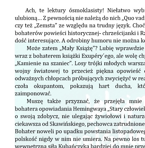 DYKTANDO - LEKTURY ÓSMOKLASISTY