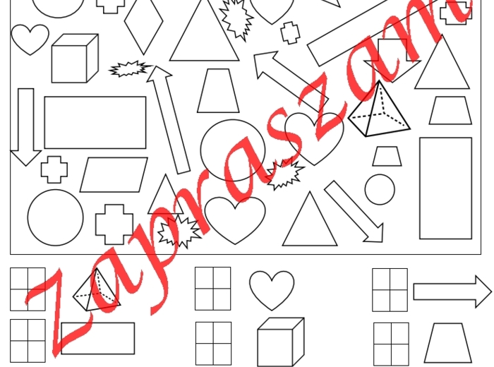 Znajdź i policz przedmioty. / figury