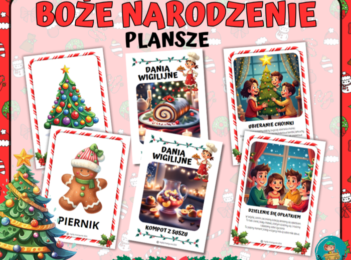 BOŻE NARODZENIE- ŚWIĄTECZNY ZESTAW - PLANSZE i ZABAWY