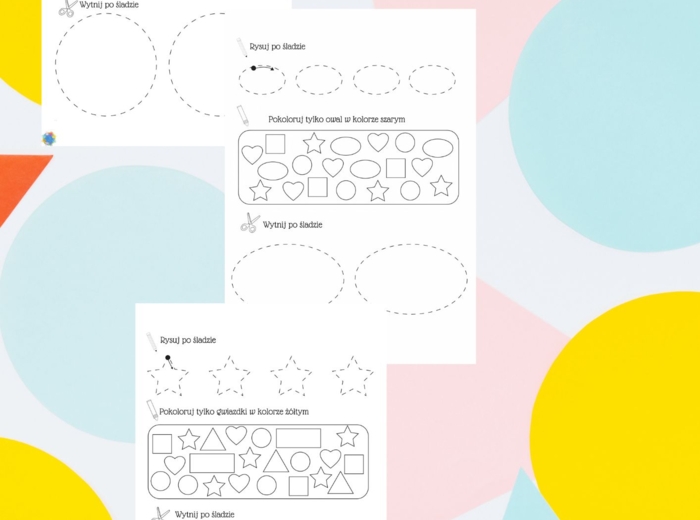 PŁASKIE KSZTAŁTY GEOMETRYCZNE - ZADANIA DLA PRZEDSZKOLAKÓW