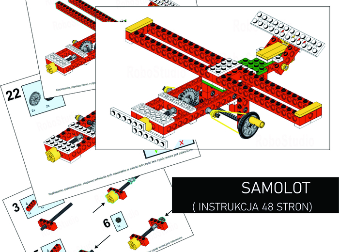 Instrukcja LEGO ® Education Maszyny Proste (nr 9689)- samolot, robotyka dla dzieci