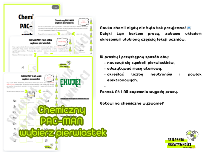 Chemiczny PAC-MAN wybierz pierwiastek