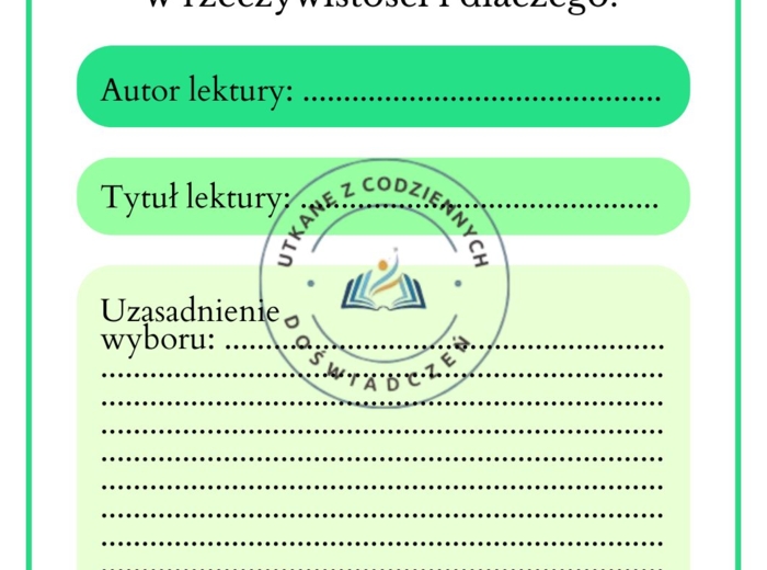 Rozwijamy umiejętność argumentowania i uzasadniania-wypowiadamy się na temat lektur. Level 10
