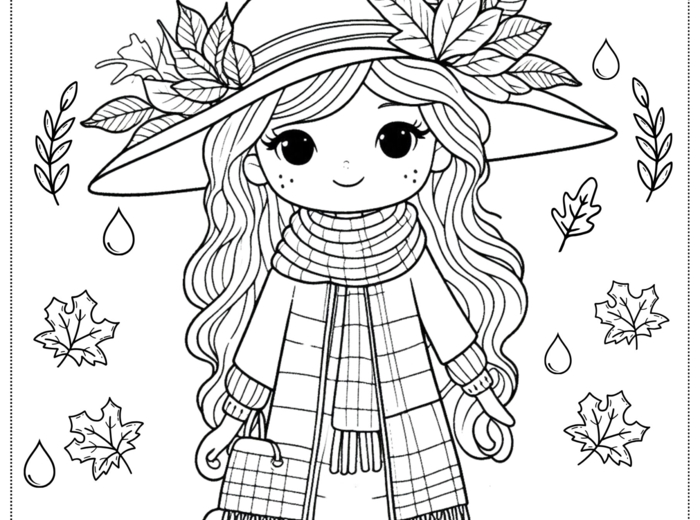 Pani Jesień - dwie kolorowanki XXL (4x4 i 3x3)