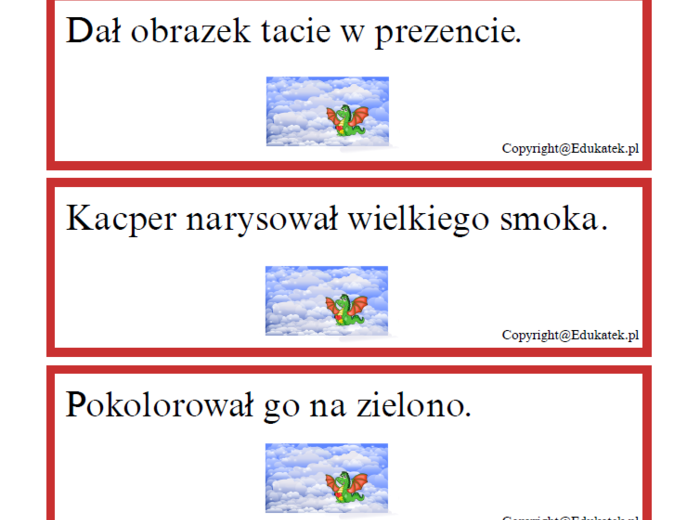 Zaplątane zdania - czytanie ze zrozumieniem-poziom podstawowy