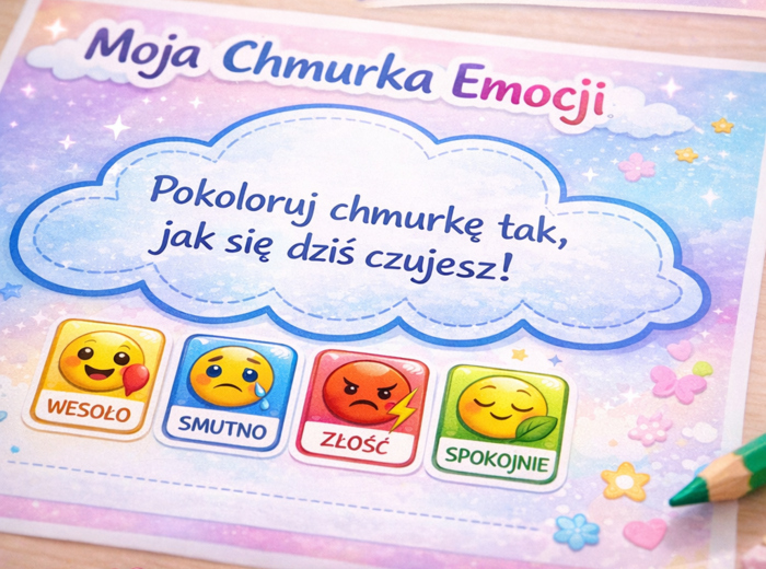 Chmurka emocji - karta pracy
