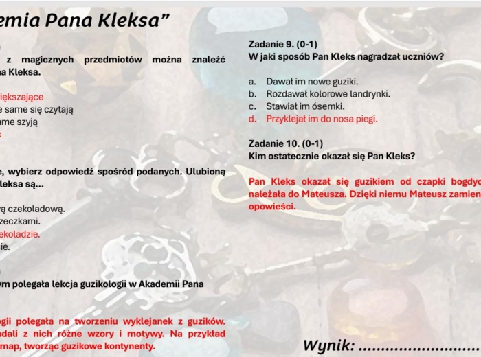 Zestaw lekturowy "Akademia Pana Kleksa"