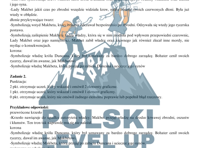 Test ikonograficzny (10 zadań z kluczem odpowiedzi)_Makbet_Polski Level Up
