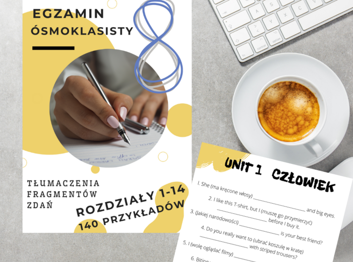 Tłumaczenia fragmentów zdań dla klas 7-8. Rozdziały 1-14: repetytorium ósmoklasisty