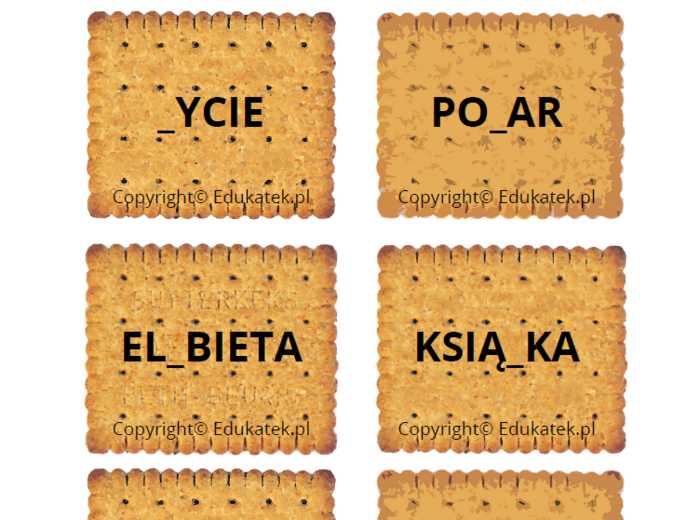 Ciasteczkowa ortografia – zabawa ortograficzna