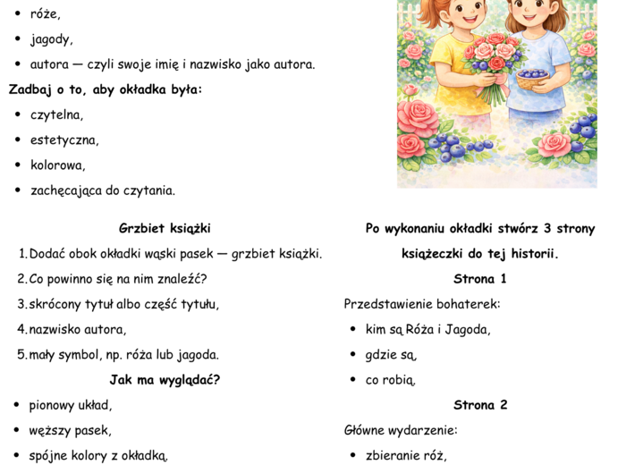 Róża i Jagoda – 20 kart pracy rozwijających czytanie i kreatywność