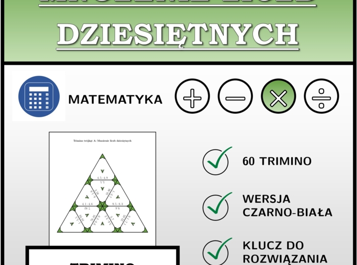 Trimino - Mnożenie liczb dziesiętnych | matematyka