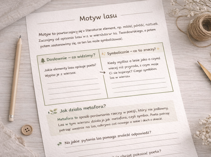 Ścieżki lasu – przewodnik tematyczny do pracy z wierszem ks. Twardowskiego