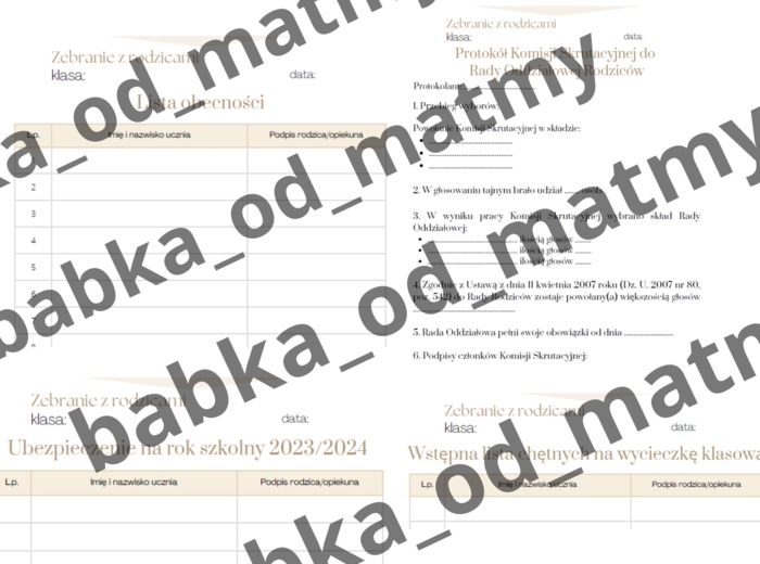 Zebranie z rodzicami - zestaw niezbędnych materiałów na zebranie organizacyjne 2024/2025 (aktualizacja!)
