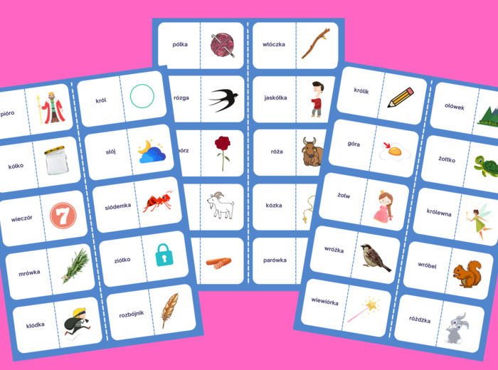 Domino - ORTOGRAFIA - wyrazy z "ó"