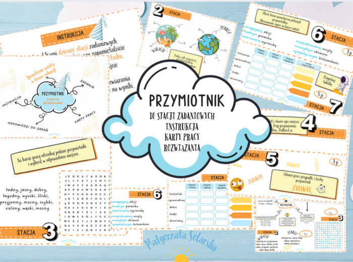 Przymiotnik- stacje zadaniowe