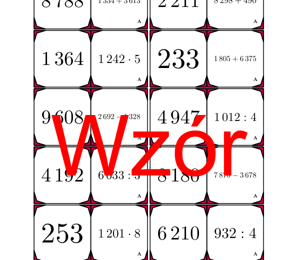 Domino - Arytmetyka do 10000 | matematyka