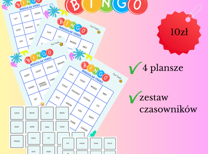 Bingo - present to past forms