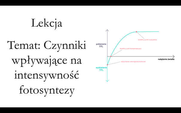 Klasa 1 (rozszerzenie) - Czynniki wpływające na intensywność fotosyntezy. - prezentacja