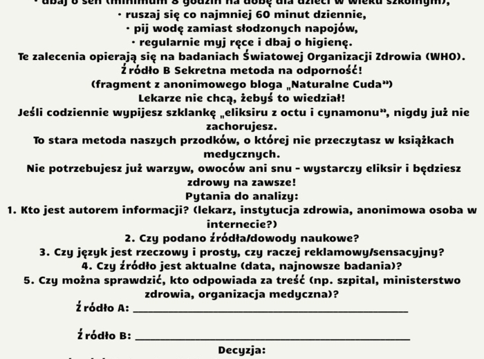 Scenariusze edukacja zdrowotna klasa 6 część 1 (lekcje 1-16) na podstawie programu nauczania proponowanego przez MEN HOLISTYCZNA EDUKACJA PROZDROWOTNA W SZKOLE PODSTAWOWEJ – CIAŁO, UMYSŁ, DUCH. Program nauczania edukacji zdrowotnej dla klas IV-VIII szkoł