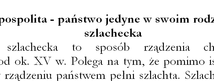 Demokracja szlachecka - notatka