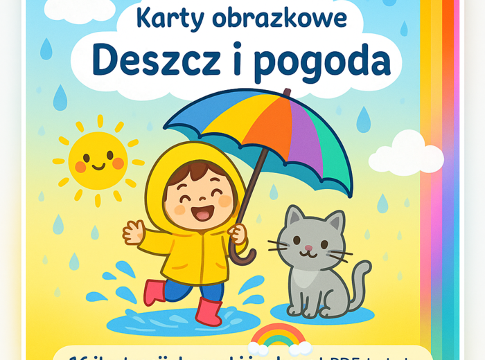 Karty obrazkowe "Deszcz i pogoda"