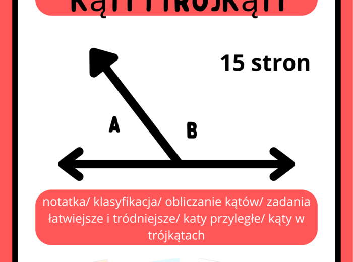 📐 Trójkąty i kąty – 15 stron kart pracy ✏️