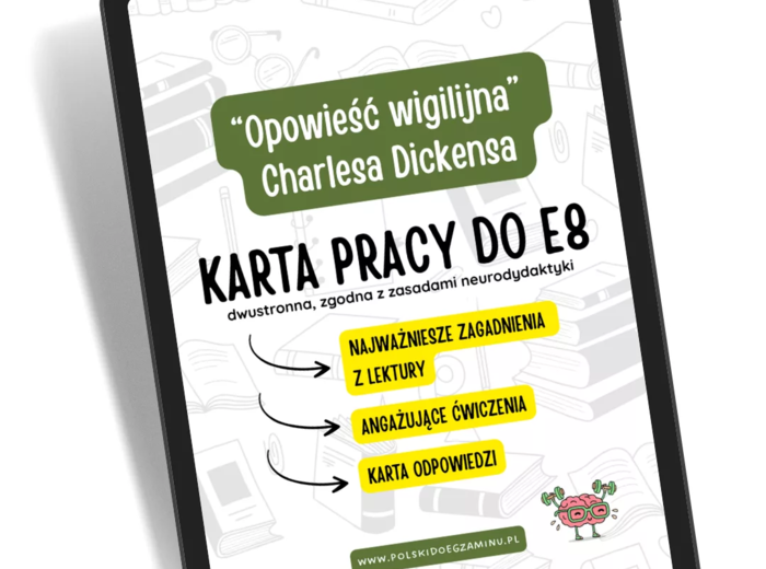 Opowieść wigilijna Charlesa Dickensa – Karta pracy do egzaminu ósmoklasisty