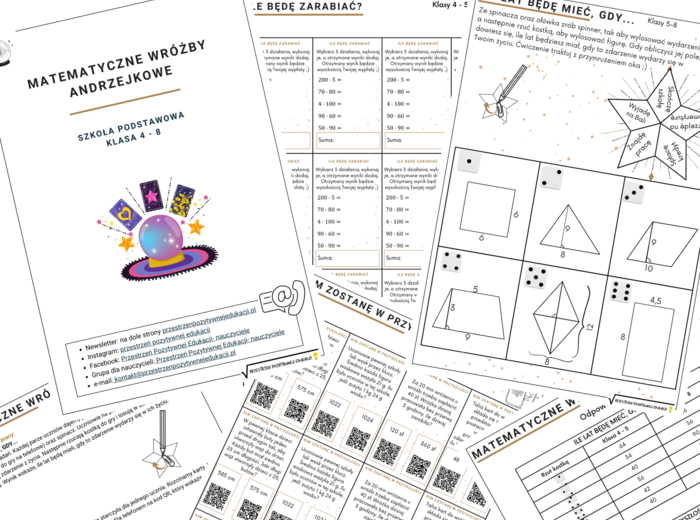 Matematyczne wróżby andrzejkowe (klasy 4-8)