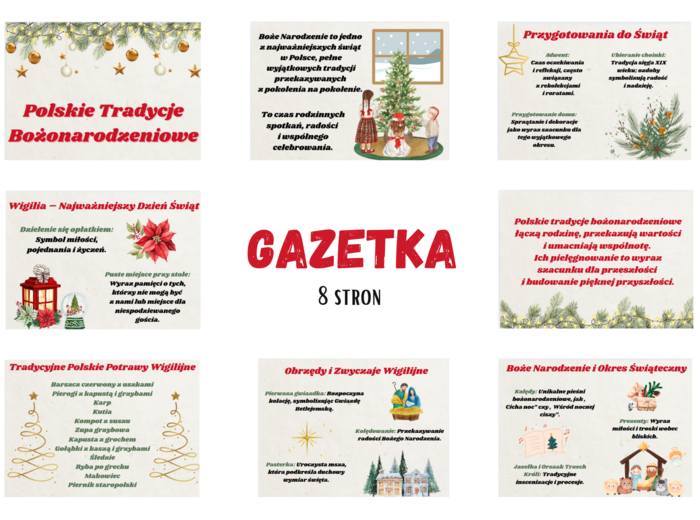 Polskie Tradycje Bożonarodzeniowe/ Boże narodzenie - GAZETKA