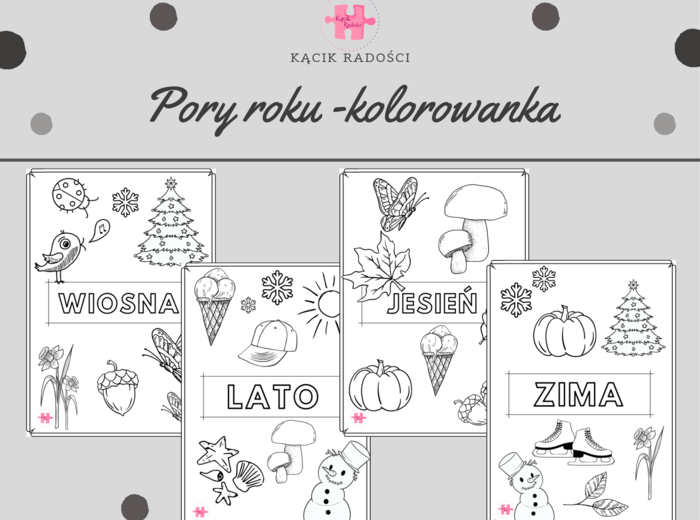 Pory roku - kolorowanka