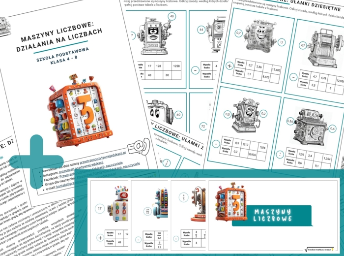 Maszyny liczbowe: działania + prezentacja (klasa 4-8)