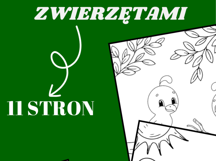 Kolorowanka - Zwierzęca Przygoda – 11 stron pełnych zabawy! 🦁🐘🎨