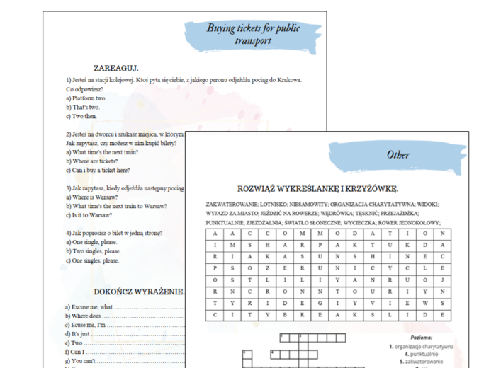 BRAINY 7 UNIT 3 KARTY PRACY SŁOWNICTWO
