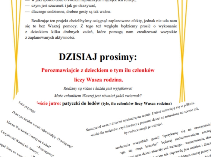 „Tak zaczęła się moja historia!” - projekt / innowacja własna