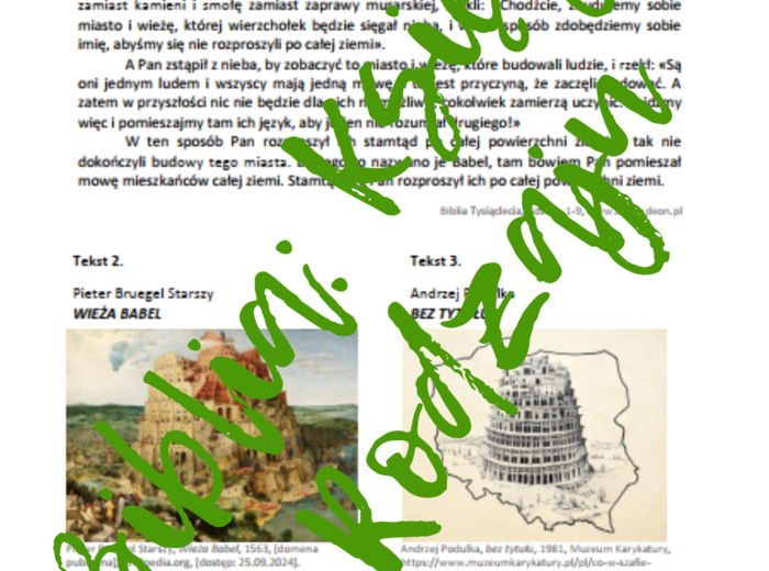Matura: Biblia (Księga Rodzaju) *ZBIÓR ZADAŃ MATURALNYCH* – aktualne wymagania 2024/2025
