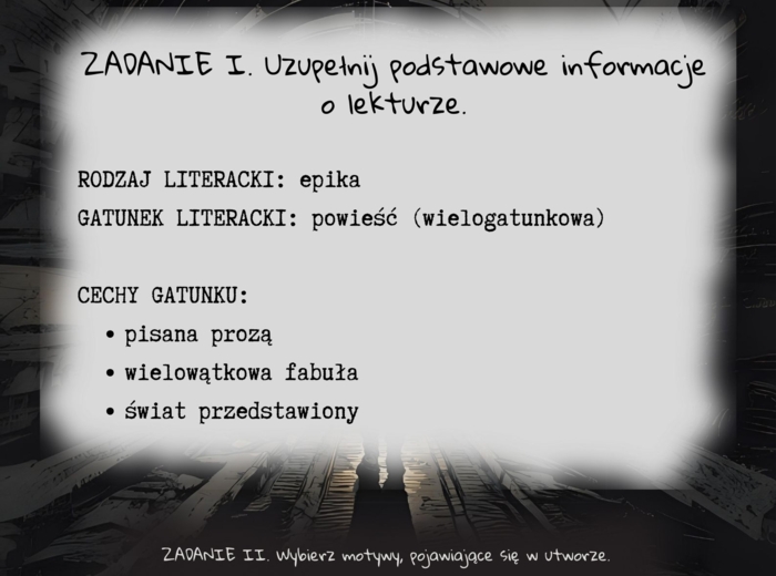 Matro 2033 - wprowadzenie do omawiania (cechy gatunkowe i motywy