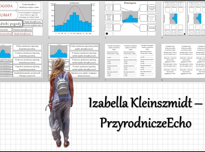 Materiał do zalaminowania/praca w grupach/stacje zadaniowe/układanka/puzzle „Pogoda a klimat” w pdf. Geografia 5, dział „Krajobrazy świata”.