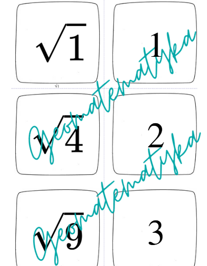 Memory "Pierwiastki kwadratowe"