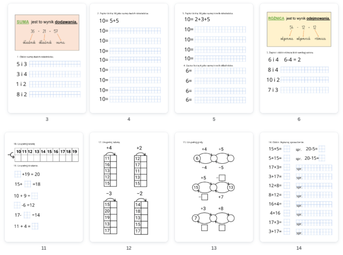ZADANIA Z MATEMATYKI NA CAŁY ROK 148 stron