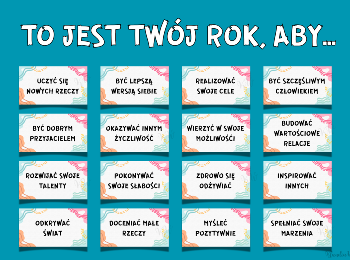 „TO JEST TWÓJ ROK, ABY...” - gazetka szkolna na Nowy Rok