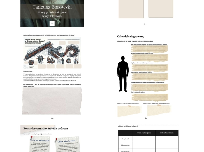 Zeszyt lekturowy - Tadeusz Borowski "Proszę państwa do gazu"