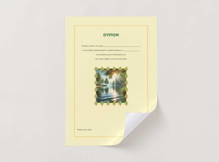 Dyplomy. Akcje ekologiczne. Sprzątanie świata. Sadzenie drzew