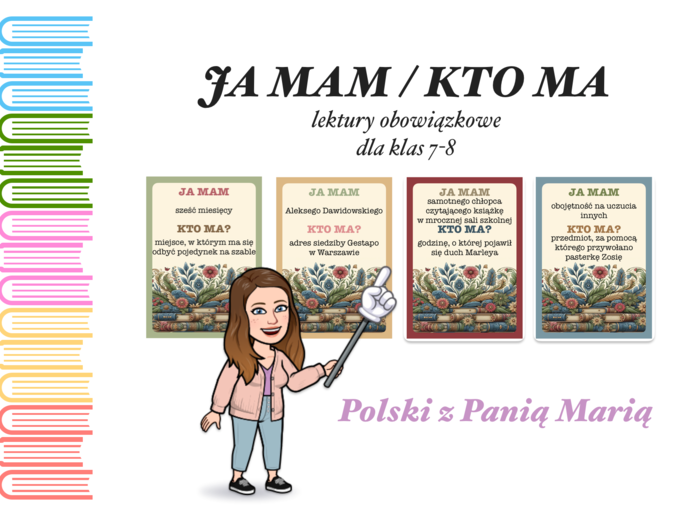 JA MAM / KTO MA - lektury obowiązkowe dla klas 7-8